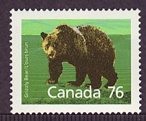 Canada #1178 Grizzly Bear mint single