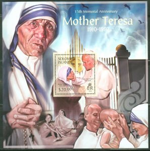 SOLOMON ISLANDS 2013 MOTHER TERESA 15TH MEMORIAL ANNIVERSARY SOUVENIR SHEET