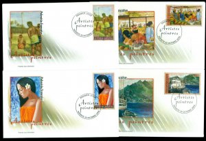 French Polynesia 2006 Paintings 4xFDC