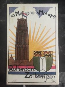 1952 Netherlands PostCard Paquebot Cover Commemorating The End Of Occupation