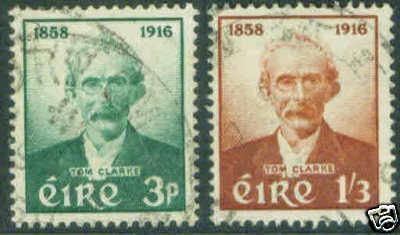 Ireland Scott 165-6 1958 Clarke stamp set CV$9.70