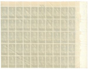 US 744, Plate 21278 TM, MNH Sheet of 50 - 5c Yellowstone stamps. BCV $100.00 