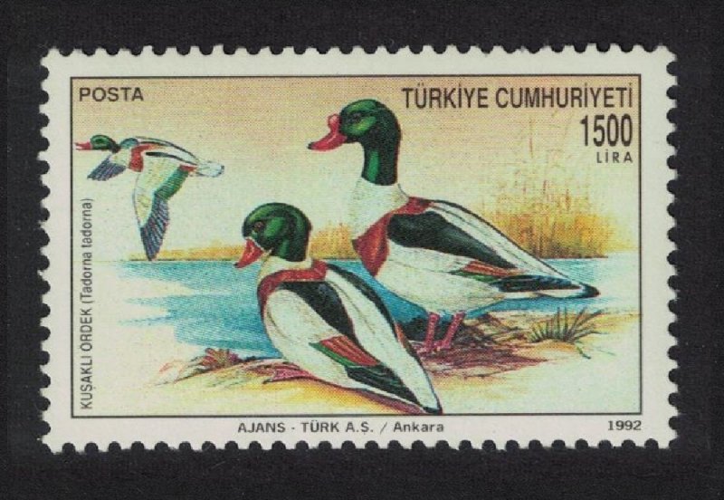 Turkey Common Shelduck Bird Def 1992 Canc SG#3150