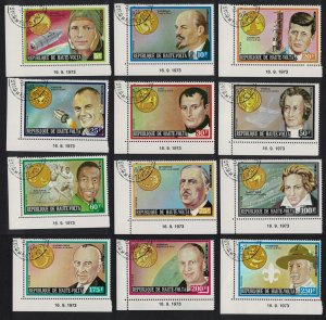 Upper Volta Gagarin Lenin Zodiac Famous Persons 12v Corners 1973 CTO MI#483-494