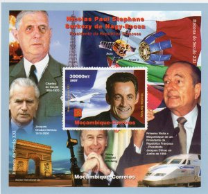 Mozambique 2007 Jacques Chirac/Concorde/Space S/S perforated MNH