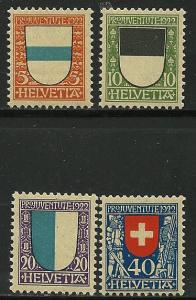 Switzerland # B21-24, Mint Never Hinge