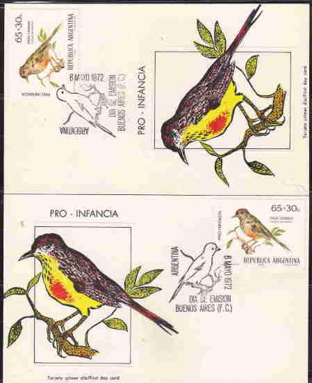 ARGENTINA BIRDS FD CARDS AAD6637