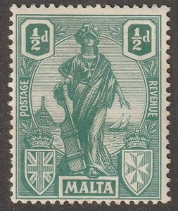 Malta, stamp, Scott#99,  mint, hinged,  1/2d,