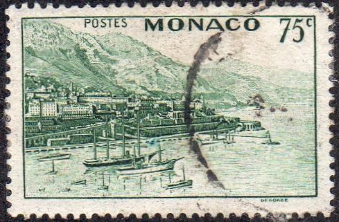 Monaco 167 - Used - 75fr Harbor of Monte Carlo (1939) (cv $0.60)