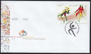 GAMES OF LA FRANCOPHONIE = Official FDC with se-tenant pair Canada 2001 #1894-95