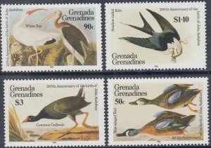 GRENADA GRENADINES Sc #637-40 - CPL MNH BIRDS