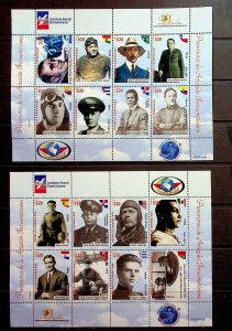 DOMINICAN REP. Sc 1636-7 NH 2 MINISHEETS OF 2018 - HISTORY OF AVIATION