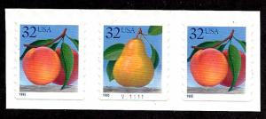 2495b Mint,OG,NH... Strip of 3 w/ Plate# VIIIII...SCV $6.00