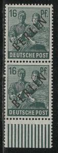 Germany Berlin Scott # 9N7, mint nh, pair, variation rotary print