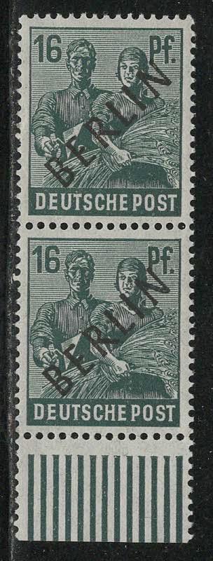 Germany Berlin Scott # 9N7, mint nh, pair, variation rotary print