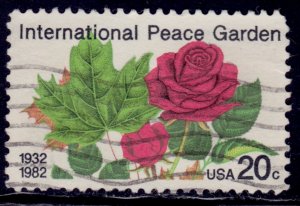 United States, 1982, Int'l. Peace Garden, 13c, sc#2014, used**