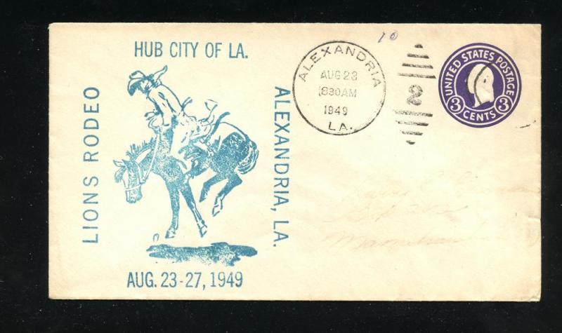 Lions Rodeo Alexandria LA. Shove Cachet 1949