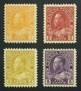 MOMEN: CANADA SC #105,106,110,112 MINT OG NH VF+ $340 LOT #61511