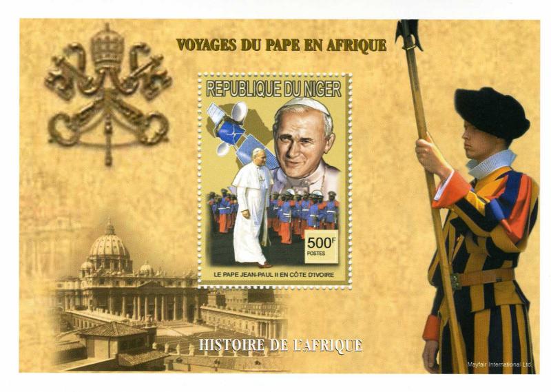 Niger Pope John Paul II In Africa s/s Perforated mnh.vf