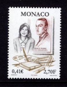 Monaco #2206 (2001 Literary Prize issue) VFMNH CV $1.00