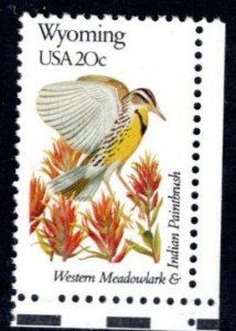 US 2002 MNH State Birds/Flowers Wyoming Western Meadowlark/Indian Paintbrush