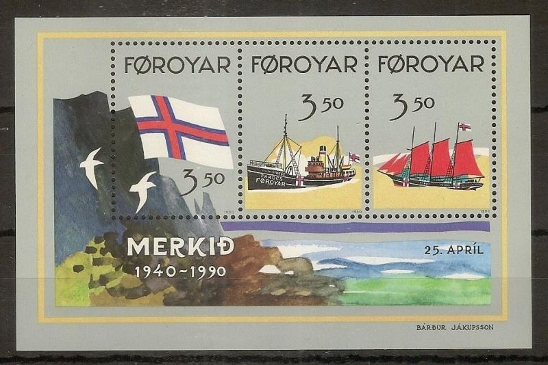 Faroes 1990 Flag Min.Sheet SG.MS195 MNH