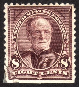 1895, US 8c, Sherman, MH HR, faults, thin, Sc 257