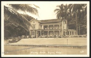 Hawaii USA 1947 Territorial  RPPC Valley House Kapaa Kauai Lihue 109075