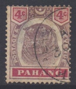 Malaya Pahang Scott 14a - SG15, 1895 Tiger 4c used