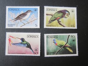 Dominica 1984 Sc 827-830 bird set MNH