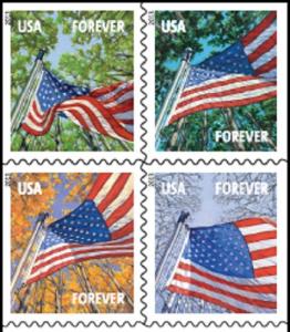 2013 46c Forever Flags for All Seasons, Block of 4 Scott 4796-99 Mint F/VF NH