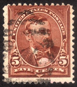 1895, US 5c, Grant, Used, Sc 270