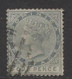 DOMINICA -Scott 22 - QV - Definitive -1886 - VFU - Wmk 2- Single 4p Stamp