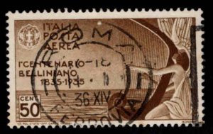 Italy Scott C80 Used 1935 Muse Playing Harp stamp