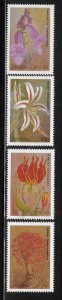 Zambia 1989 Christmas Flowers Lily Sc 482-485 MNH A2243