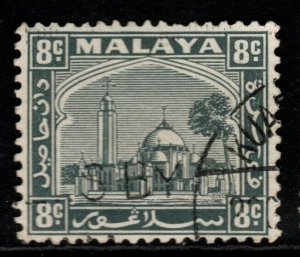 MALAYA SELANGOR SG75 1935 8c GREY USED