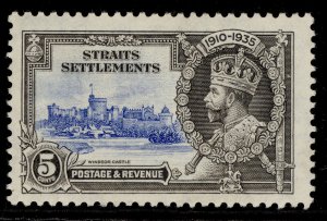 MALAYSIA - Straits Settlements GV SG256, 5c ultramarine & grey, M MINT.