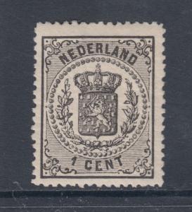 Netherlands Sc 18 MLH. 1869 1c black Coat of Arms, VF