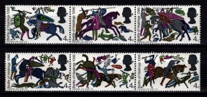 Great Britain 1966 900th Anniv. of Battle of Hastings, Strips of 4d [Mint]