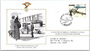 HISTORY OF AVIATION TOPICAL FIRST DAY COVER SERIES 1978 - ZAIRE 1K