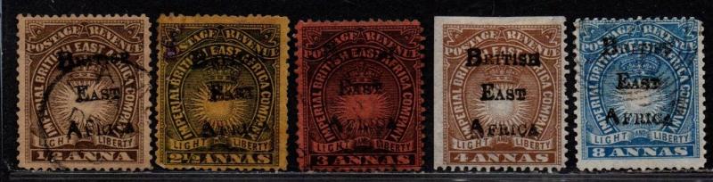 $British East Africa Sc#38//47 used+M/H/F-VF, part set, Cv. $325