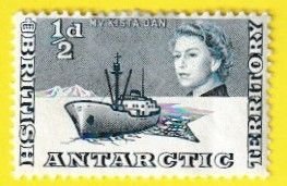 BRITISH ANTARCTIC TERRITORY SCOTT#1 1963 1/2d ICEBREARKER SHIP - MH