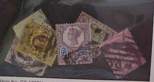 GREAT BRITAIN STAMPS   PERFINS USED #198,200,202,205,207A ,208 cat.$85.00