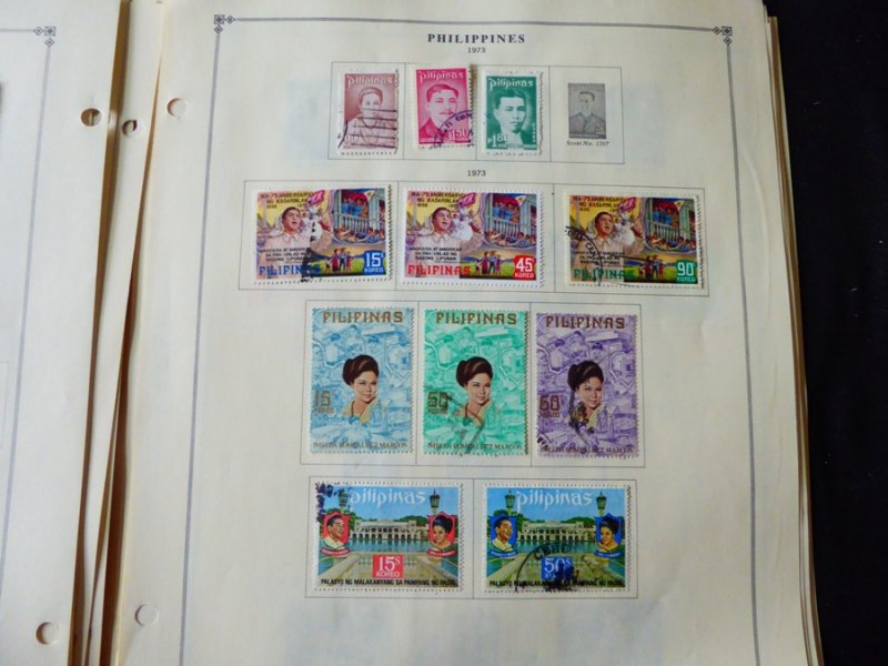 Philippines 1960-1973 Stamp Collection on Scott International Album Pages