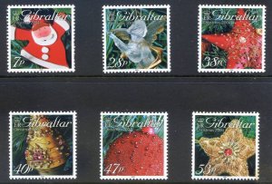 2004 Gibraltar Christmas Set SG1107/1112 Unmounted Mint