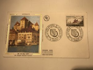 France Colorano silk FDC, 28 mai 1977, 50e congrès fédération société phila