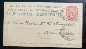 1882 Buenos Aires Argentina Stationery Postcard Cover To Montevideo Uruguay