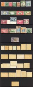 Jamaica SG121/33a Set of 18 9 a few low values used) M/M Cat 150 Pounds