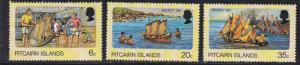 Pitcairn Islands # 174-176, Bounty Day, NH, 1/2 Cat.