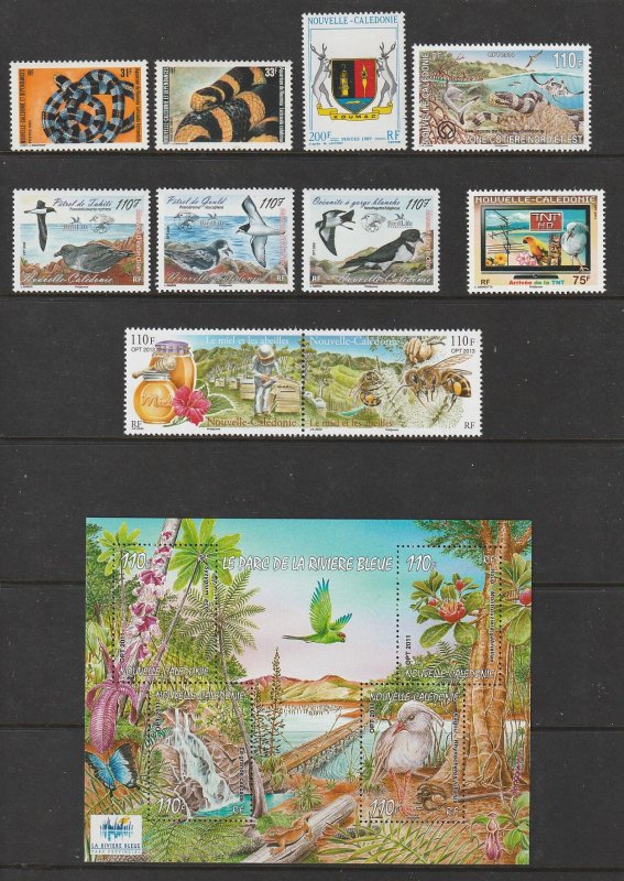 New Caledonia a small MNH lot + mini sheet